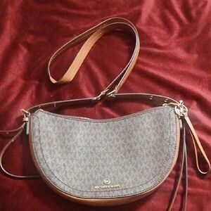 Michael Kors Black and Brown Crossbody Bag